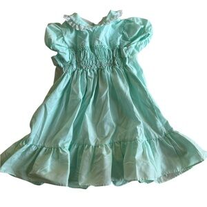 Vintage Aqua Ruffled Dress toddler 3